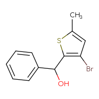 Chemical structure of (3-bromo-5-methylthiophen-2-yl)(phenyl)methanol - CSSB00012254752