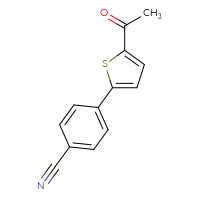 Chemical structure of 4-(5-acetylthiophen-2-yl)benzonitrile - CSSB00010176395