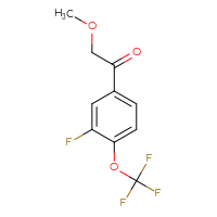 Chemical structure of 1-[3-fluoro-4-(trifluoromethoxy)phenyl]-2-methoxyethan-1-one - CSSB06359884745