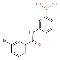 Chemical structure of [3-(3-bromobenzamido)phenyl]boronic acid - CSSB00018136753
