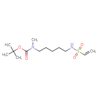 Chemical structure of tert-butyl N-(5-ethenesulfonamidopentyl)-N-methylcarbamate - CSSB20514343702