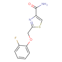 Chemical structure of 2-[(2-fluorophenoxy)methyl]-1,3-thiazole-4-carboxamide - CSSB08526717649
