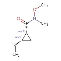 Chemical structure of rac-(1R,2R)-2-ethenyl-N-methoxy-N-methylcyclopropane-1-carboxamide - CSSB09889011889