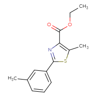 Chemical structure of ethyl 5-methyl-2-(3-methylphenyl)-1,3-thiazole-4-carboxylate - CSSB00002121066