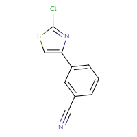 Chemical structure of 3-(2-chloro-1,3-thiazol-4-yl)benzonitrile - CSSB00011965581