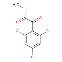 Chemical structure of methyl 2-oxo-2-(2,4,6-trichlorophenyl)acetate - CSSB00013842756