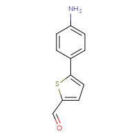 Chemical structure of 5-(4-aminophenyl)thiophene-2-carbaldehyde - CSSB00038424757