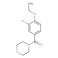Chemical structure of 4-(3-chloro-4-ethoxybenzoyl)thiomorpholine - CSSB06855677806
