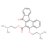 Chemical structure of 2-(dimethylamino)ethyl 5-[2-(dimethylamino)ethoxy]-7-oxo-7H-benzo[c]fluorene-6-carboxylate - CSSB14823886761