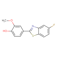Chemical structure of 4-(5-fluoro-1,3-benzothiazol-2-yl)-2-methoxyphenol - CSSB06599754144