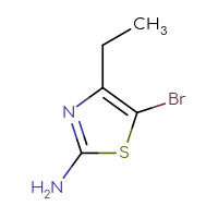 Chemical structure of 5-bromo-4-ethyl-1,3-thiazol-2-amine - CSSB00010091542