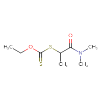 Chemical structure of 2-[(ethoxymethanethioyl)sulfanyl]-N,N-dimethylpropanamide - CSSB21043407770