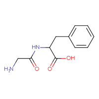 Chemical structure of 2-(2-aminoacetamido)-3-phenylpropanoic acid - CSSB00000297464