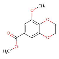 Chemical structure of methyl 8-methoxy-2,3-dihydro-1,4-benzodioxine-6-carboxylate - CSSB00026934377