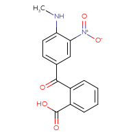 Chemical structure of 2-[4-(methylamino)-3-nitrobenzoyl]benzoic acid - CSSB00000684273