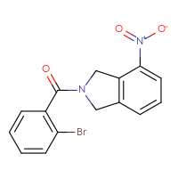 Chemical structure of 2-(2-bromobenzoyl)-4-nitro-2,3-dihydro-1H-isoindole - CSSB06674794946
