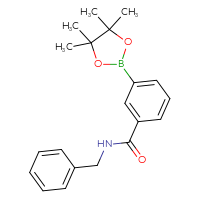 Chemical structure of N-benzyl-3-(4,4,5,5-tetramethyl-1,3,2-dioxaborolan-2-yl)benzamide - CSSB00000062062
