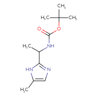 Chemical structure of tert-butyl N-[1-(5-methyl-1H-imidazol-2-yl)ethyl]carbamate - CSSB00011934455