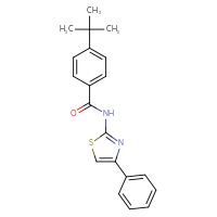 Chemical structure of 4-tert-butyl-N-(4-phenyl-1,3-thiazol-2-yl)benzamide - CSSB00121713660
