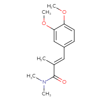Chemical structure of (2E)-3-(3,4-dimethoxyphenyl)-N,N,2-trimethylprop-2-enamide - CSSB15046115002