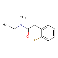 Chemical structure of N-ethyl-2-(2-fluorophenyl)-N-methylacetamide - CSSB00114338372
