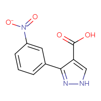 Chemical structure of 3-(3-nitrophenyl)-1H-pyrazole-4-carboxylic acid - CSSB00000312813