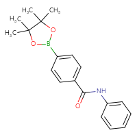 Chemical structure of N-phenyl-4-(4,4,5,5-tetramethyl-1,3,2-dioxaborolan-2-yl)benzamide - CSSB00020613775