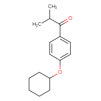 Chemical structure of 1-[4-(cyclohexyloxy)phenyl]-2-methylpropan-1-one - CSSB15051131148