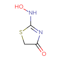 Chemical structure of 2-(hydroxyamino)-4,5-dihydro-1,3-thiazol-4-one - CSSB00000013295