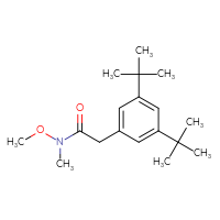 Chemical structure of 2-(3,5-di-tert-butylphenyl)-N-methoxy-N-methylacetamide - CSSB21224761750