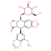 Chemical structure of (10R,11S,15R,16R)-16-{[(2R,3R,4S,5S,6R)-3,4,5-trihydroxy-6-(hydroxymethyl)oxan-2-yl]oxy}-10-(3,4,5-trimethoxyphenyl)-4,6,13-trioxatetracyclo[7.7.0.0³,⁷.0¹¹,¹⁵]hexadeca-1,3(7),8-trien-12-one - CSSB14929136751