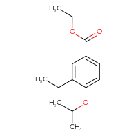 Chemical structure of ethyl 3-ethyl-4-(propan-2-yloxy)benzoate - CSSB06280101082
