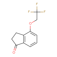 Chemical structure of 4-(2,2,2-trifluoroethoxy)-2,3-dihydro-1H-inden-1-one - CSSB00011228313