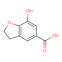Chemical structure of 7-hydroxy-2,3-dihydro-1-benzofuran-5-carboxylic acid - CSSB00010385171