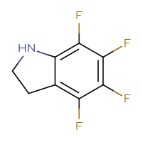 Chemical structure of 4,5,6,7-tetrafluoro-2,3-dihydro-1H-indole - CSSB00000087921