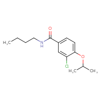Chemical structure of N-butyl-3-chloro-4-(propan-2-yloxy)benzamide - CSSB06493551428