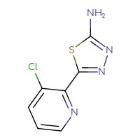 Chemical structure of 5-(3-chloropyridin-2-yl)-1,3,4-thiadiazol-2-amine - CSSB00024140673