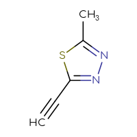 Chemical structure of 2-ethynyl-5-methyl-1,3,4-thiadiazole - CSSB00042928391