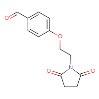 Chemical structure of 4-[2-(2,5-dioxopyrrolidin-1-yl)ethoxy]benzaldehyde - CSSB00160505757