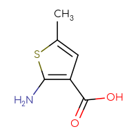 Chemical structure of 2-amino-5-methylthiophene-3-carboxylic acid - CSSB00000046034