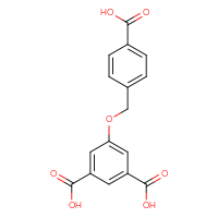 Chemical structure of 5-[(4-carboxyphenyl)methoxy]benzene-1,3-dicarboxylic acid - CSSB03437846830