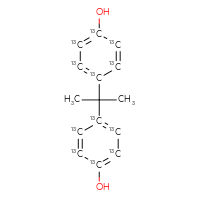 Chemical structure of 4-{2-[4-hydroxy(1,2,3,4,5,6-¹³C₆)phenyl]propan-2-yl}(1,2,3,4,5,6-¹³C₆)phenol - CSSB02515434864