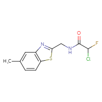 Chemical structure of 2-chloro-2-fluoro-N-[(5-methyl-1,3-benzothiazol-2-yl)methyl]acetamide - CSSB21332077921