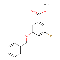 Chemical structure of methyl 3-(benzyloxy)-5-fluorobenzoate - CSSB00134616135
