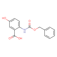 Chemical structure of 2-{[(benzyloxy)carbonyl]amino}-5-hydroxybenzoic acid - CSSB00000754166