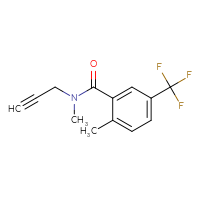 Chemical structure of N,2-dimethyl-N-(prop-2-yn-1-yl)-5-(trifluoromethyl)benzamide - CSSB06916556356