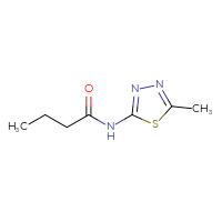 Chemical structure of N-(5-methyl-1,3,4-thiadiazol-2-yl)butanamide - CSSB00000154717