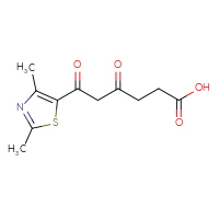 Chemical structure of 6-(2,4-dimethyl-1,3-thiazol-5-yl)-4,6-dioxohexanoic acid - CSSB21432501095