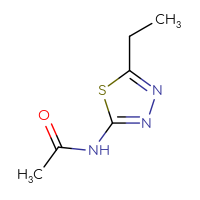 Chemical structure of N-(5-ethyl-1,3,4-thiadiazol-2-yl)acetamide - CSSB00000152356