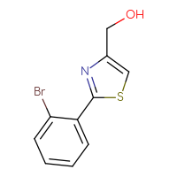 Chemical structure of [2-(2-bromophenyl)-1,3-thiazol-4-yl]methanol - CSSB00000242585